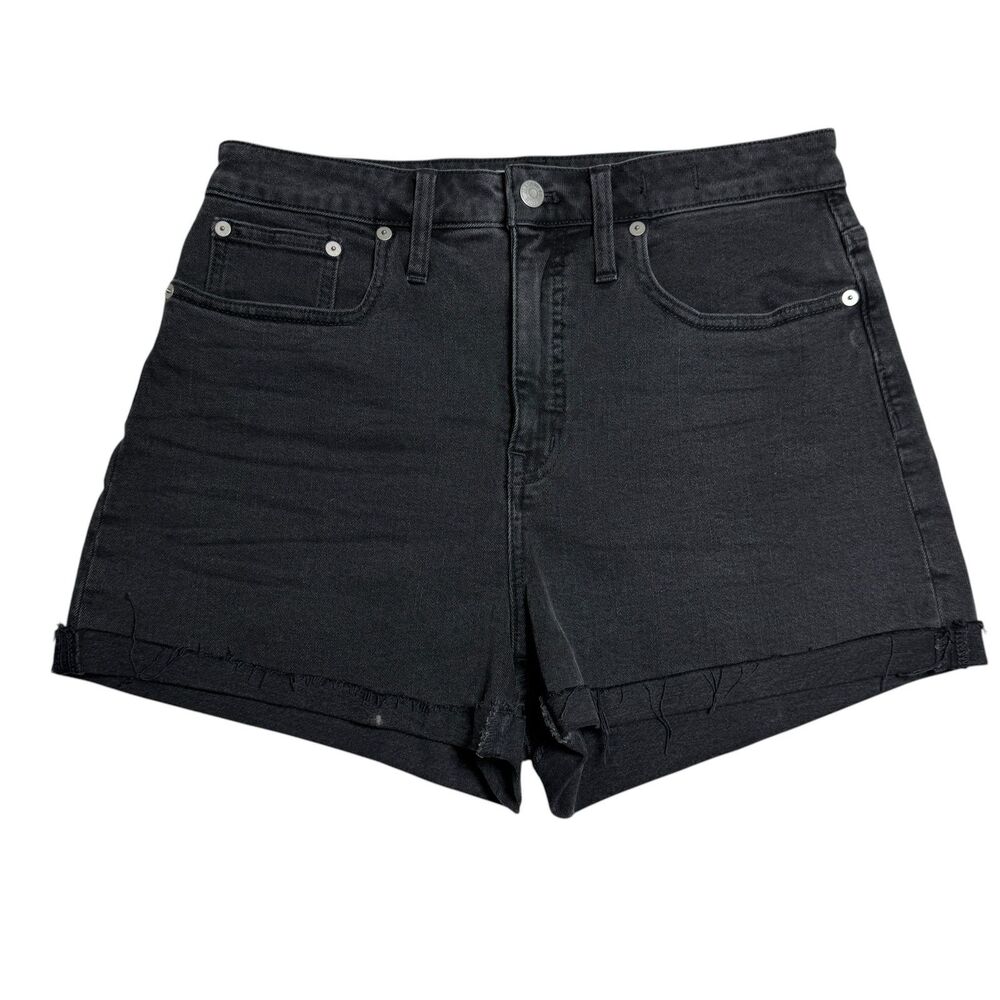 Madewell Womens Curvy High Rise Denim Shorts Size 29 Black Summer Capsule